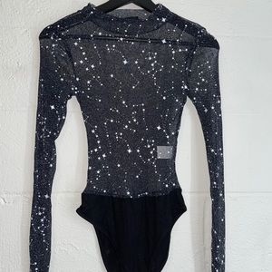 SHEIN long sleeve sheer bodysuit
